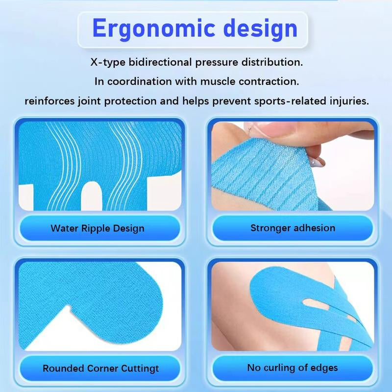 Precut Kinesiology Tape for Knees,15-30 Pcs -Elastic Knee Support & Stability, Pain Reliefwaterproof, Breathable, Hypoallergenic Athletictape