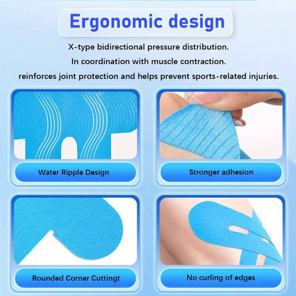 Precut Kinesiology Tape for Knees,15-30 Pcs -Elastic Knee Support & Stability, Pain Reliefwaterproof, Breathable, Hypoallergenic Athletictape