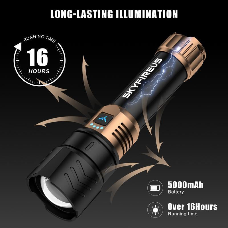 Ultra Bright Portable Camping Flashlight, Strong Light Outdoor Camping Home Long-Range Portable Ultra Long Endurance Lighting, Father Day Gift