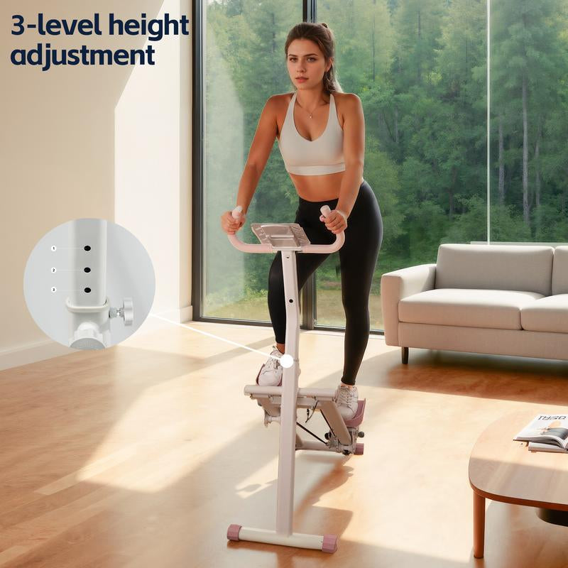 KYOUBY Stair Stepper for Home-Upgrade Vertical Climber Workout Machine for Full-Body Exercise Climber Fitness Equipment with Stable Frame Adjustable Bicycle Handle Stair Climber