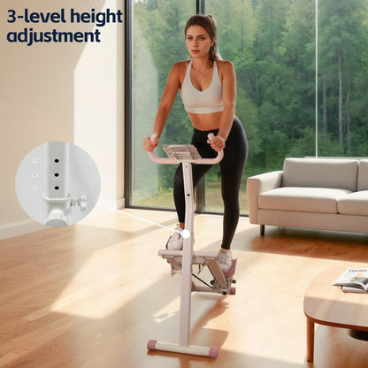 KYOUBY Stair Stepper for Home-Upgrade Vertical Climber Workout Machine for Full-Body Exercise Climber Fitness Equipment with Stable Frame Adjustable Bicycle Handle Stair Climber