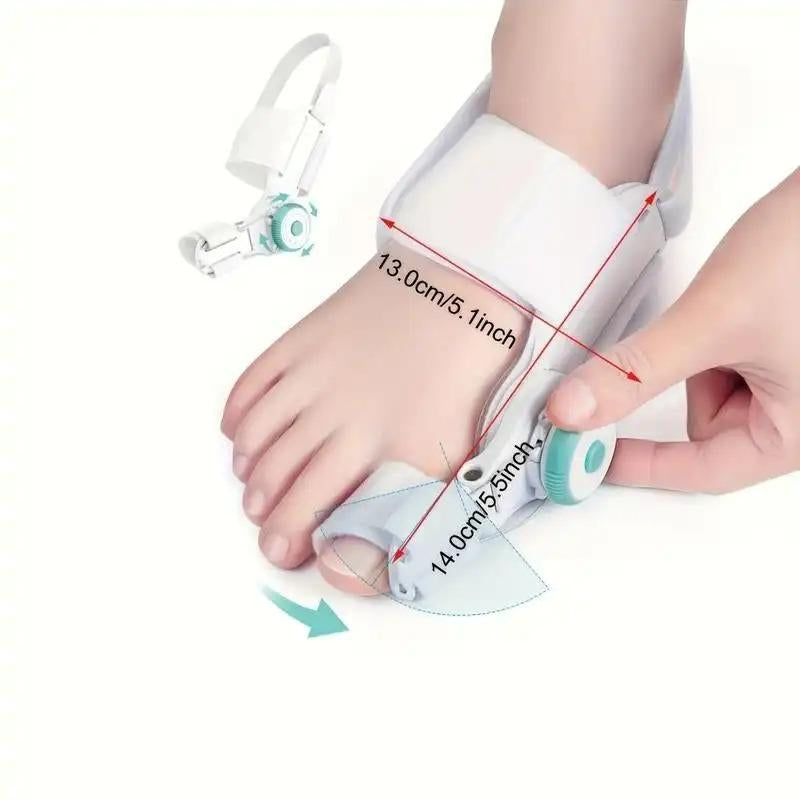 Upgrade Bunion Corrector Sleeve – Adjustable Steel Cable Toe Splint Tool for Big Toe Alignment, Pain Relief & Hammer Toe Support | 1 Pcs Medical Accessories Healthcare Pad, Braces with Anti-Slip Heel Strap, Fits Left/Right Foot, All-Day Comfort