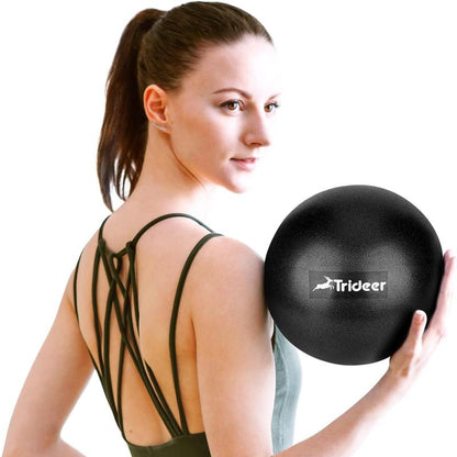 Trideer Pilates Ball 9 Inch Core Ball, Small Exercise Ball with Exercise Guide Barre Ball Mini Yoga Ball for Pilates, Yoga, Core Training, Physical Therapy, Balance, Stability, Stretching