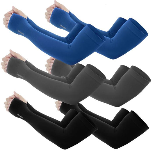 Sun Protection UV Garden Arm Sleeves with Thumb Hole for Men Women UPF 50+ Compression Cooling Sport Glovessleeves for Sun
