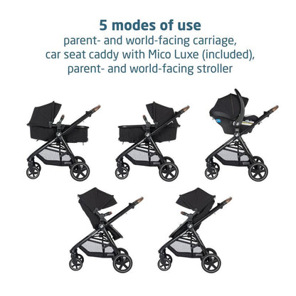 Maxi-Cosi Zelia Luxe 5-In-1 Travel System - New Hope Black