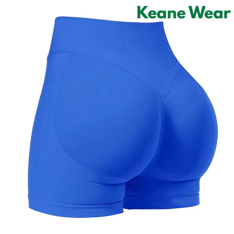 Keane Wear Impact Shorts - Women'S High Waisted Workout & Gym Shorts in Black, 90% Nylon 10% Elastane, Versatile for Workouts & Casual Wear, Plain Design
