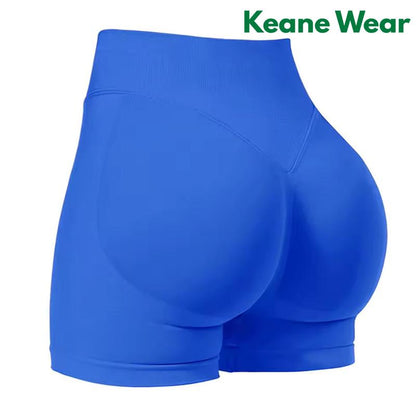 Keane Wear Impact Shorts - Women'S High Waisted Workout & Gym Shorts in Black, 90% Nylon 10% Elastane, Versatile for Workouts & Casual Wear, Plain Design