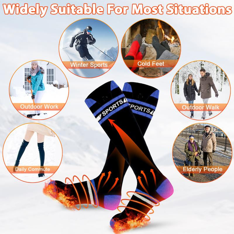 Heated Socks Rechargeable with 2* 8000Mah Batteries for Men Women, App & Battery Control, Washable, Perfect for Skiing, Hiking, Hunting and Outdoor Work