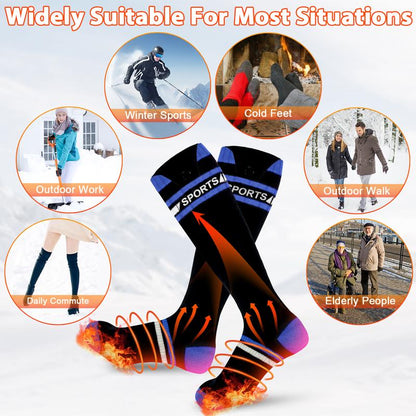 Heated Socks Rechargeable with 2* 8000Mah Batteries for Men Women, App & Battery Control, Washable, Perfect for Skiing, Hiking, Hunting and Outdoor Work