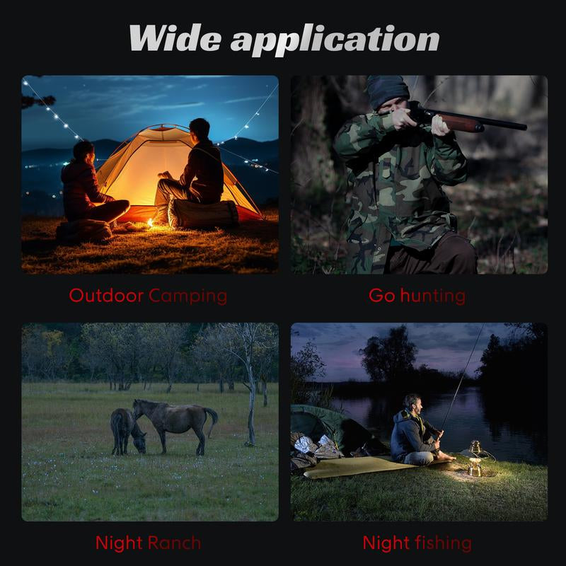 CIGMAN Infrared Digital Monocular Night Vision Goggles, 2 "Ultra HD Screen, 128G TF Card, Black, Compass, 10X Magnification, for Hunting and Night Vision, Birthday Gift,Gift for Man