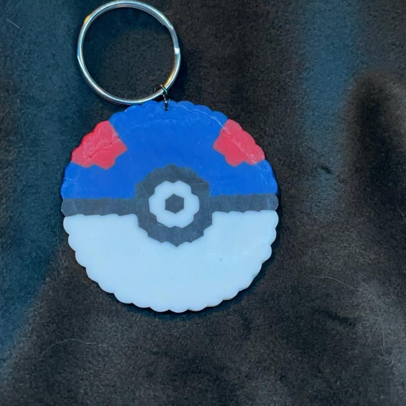 Pokeball Keychains a Small Variety of Them! Ultra Ball, Great Ball, Master Ball, Dive Ball,Friend Ball and Heal Ball Plastic