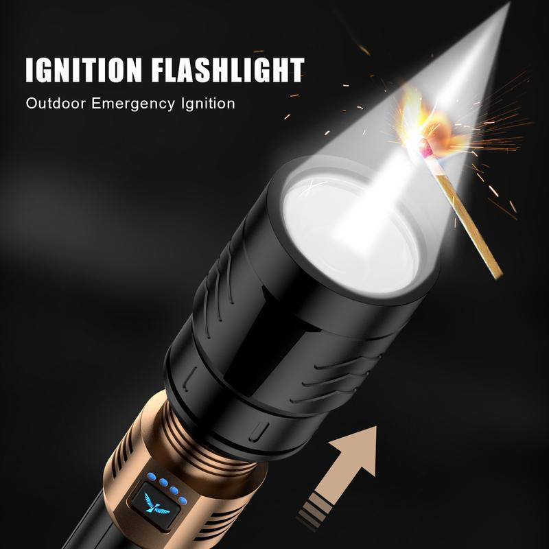 Ultra Bright Portable Camping Flashlight, Strong Light Outdoor Camping Home Long-Range Portable Ultra Long Endurance Lighting, Father Day Gift
