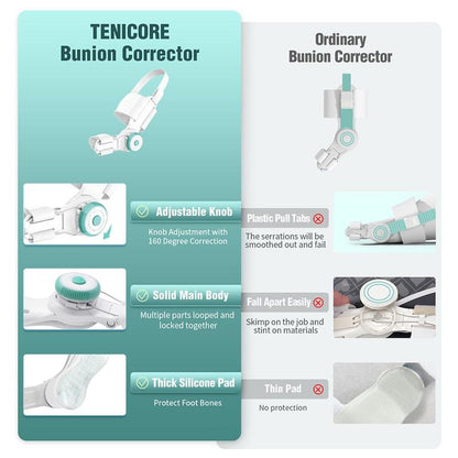 Upgrade Bunion Corrector Sleeve – Adjustable Steel Cable Toe Splint Tool for Big Toe Alignment, Pain Relief & Hammer Toe Support | 1 Pcs Medical Accessories Healthcare Pad, Braces with Anti-Slip Heel Strap, Fits Left/Right Foot, All-Day Comfort